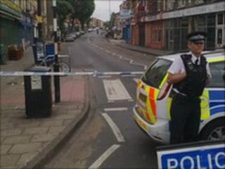 Police at scene in Easton