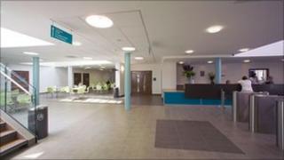 Reception and cafe area