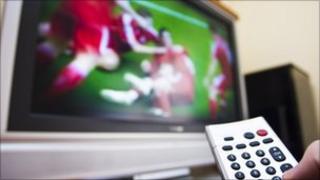 Football being watched on TV. Picture courtesy of ThinkTank