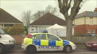 Police cordon at bungalow