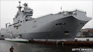 The Mistral-class warship (file photo)