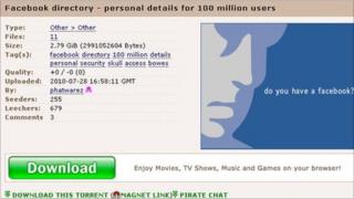 Facebook torrent