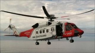 Coastguard helicopter