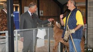 Prince Charles at Ouseburn Farm in Newcastle