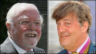 Lord Attenborough and Stephen Fry