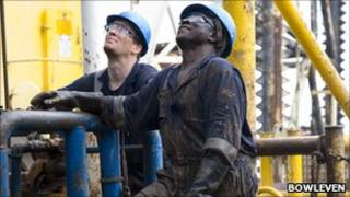 Pic of oil rig drilling off Cameroon