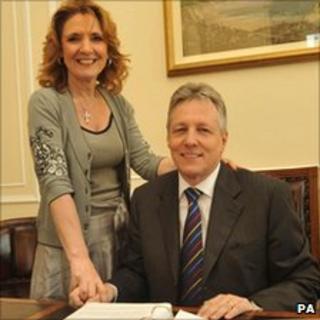 Iris and Peter Robinson pictured in 2008