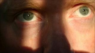 Close up of the face of an anonymous male
