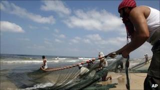 Fishermen in Gaza. 21 Sept 2010
