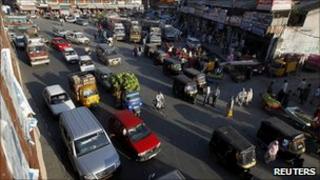 A street in Srinagar