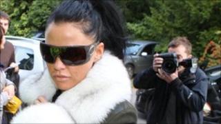 Katie Price arriving at court