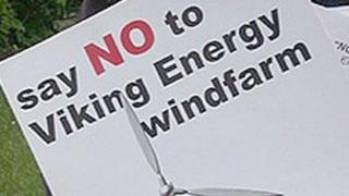 Viking Energy wind farm protest poster