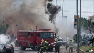 One of the explosions in Abuja, 1 Oct