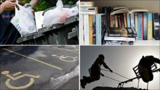 Composite pic of council services