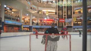 Malaysia's only ice rink - at the Sunway Pyramid shopping centre in Petaling Jaya city
