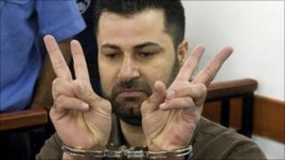 Abdallah Abu Rahma in an Israeli military court - 11 October 2010