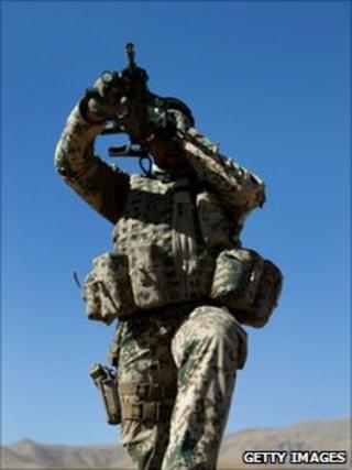 Isaf soldier in Afghanistan