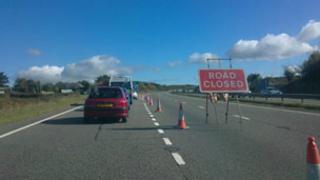 A30 near Whiddon Down crash