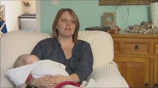 Kellie-Ann Cottam and her youngest child