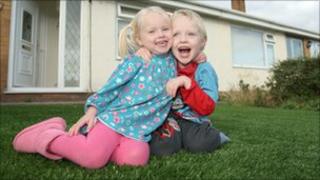 Harley Noble with and sister Lilly