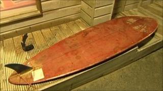 Surfboard found in Cornwall