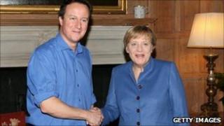 David Cameron and Angela Merkel
