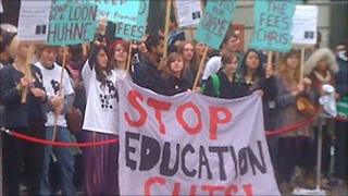 Fees protest
