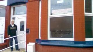 Peter Hatton outside the Birkenhead clinic