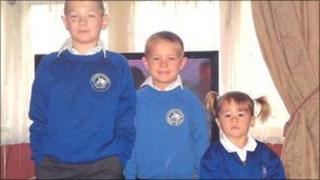 L-R William, Anthony (AJ) and Maddie Hudson