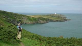 Part of the Anglesey coastal path at Point Lynas