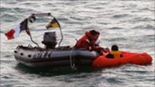 One person was taken to Cherbourg for treatment - Pic French Navy