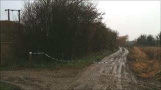Police cordon at the scene