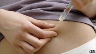 Diabetes insulin injection