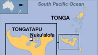 Map of Tonga