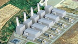 Model of the new Pembrokeshire Power Plant