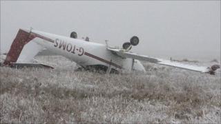 Crashed plane near summit of Pen y Fan