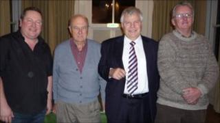 (l-r): Matt Birmingham, Tony Llewellyn, Paul Arditti, and Raymond Berry