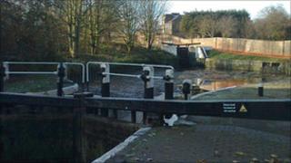 Hanwell Flight lock gate