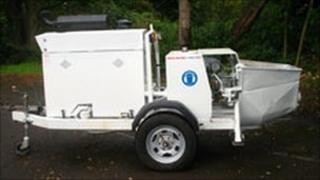 Stolen concrete pumping machine