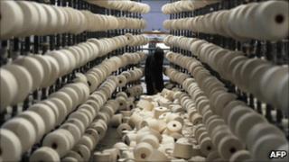 Spools in a factory