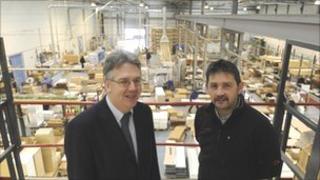 Coun Dyfed Edwards (left) and Simon Montague