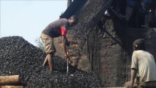 Workers at Collum Coal Miner