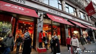 Shoppers enter the Hamleys toy store