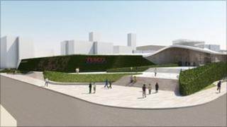 Artist's impression of Nottingham Eastside Tesco