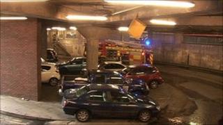 Firecrew in Westfield car park