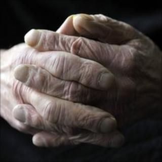 Older person's hands