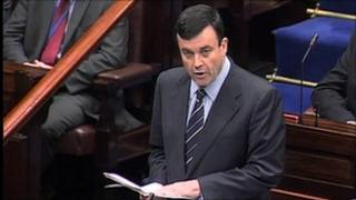 Brian Lenihan delivering the budget