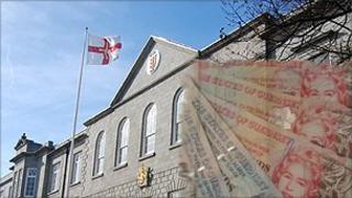 States Chamber and Guernsey bank notes