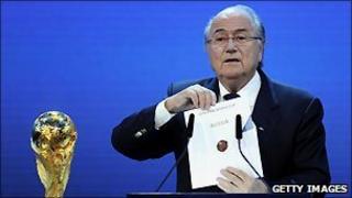 Sepp Blatter reveals Russia to be the 2018 World Cup hosts