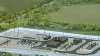 Model of proposed gas plant